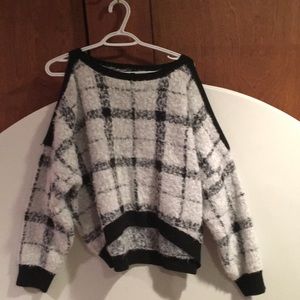 Cold shoulder sweater